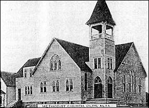 The Olds United Church was built as a Methodist Church in 1910. It was replaced in 1960.